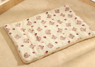 Pet Blanket Dog Cat Bed Winter Warm Mat Four Seasons Universal Blanket (Style: Strawberry, size: S)